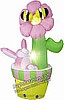 Easter Bunny In A Flower Pot Inflatable